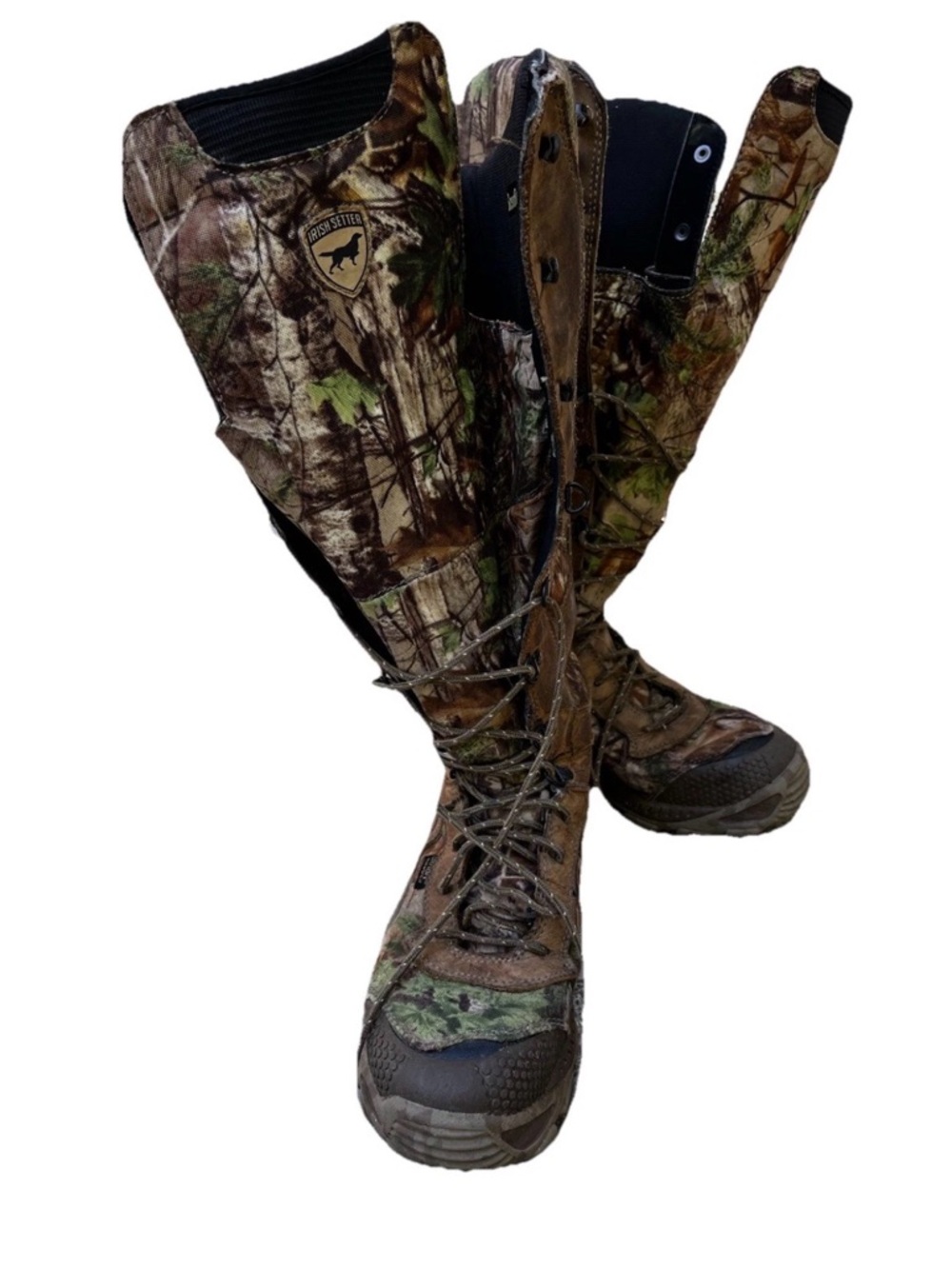 Irish Setter Men's Waterproof Real Tree Hunting Boots Size 11.5 Snake Guard - Picture 2 of 7